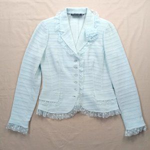Rickie Freeman for Teri Jon Textured Pastel Blazer